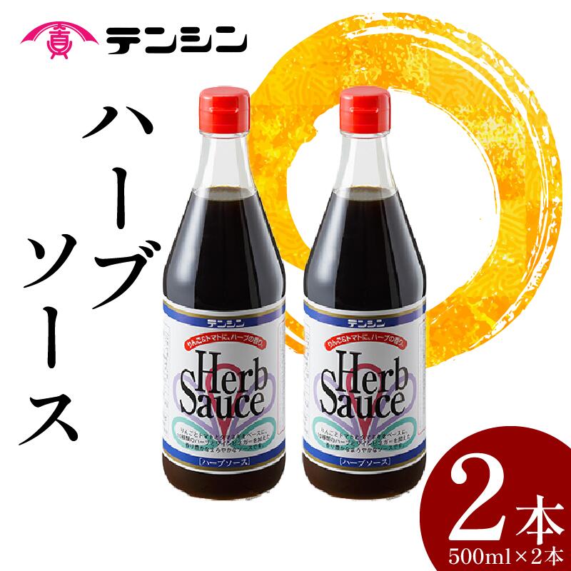 【ふるさと納税】 ハーブソース 500ml ×2本 ハーブ オリジナル ソース 調味料 スパイス 新鮮 トマト りんご 果実 玉ねぎ ワイン ビネガー ブレンド 甘辛 オムレツ とんかつ ご飯 ごはん BBQ バーベキュー アウトドア 送料無料 徳島県 三好市 みよし 天真株式会社