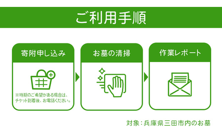 【ふるさと納税】お客様になり代わりお墓見守り隊 ( お墓参り代行チケット 1枚 ) 送料無料 兵庫県 三田市