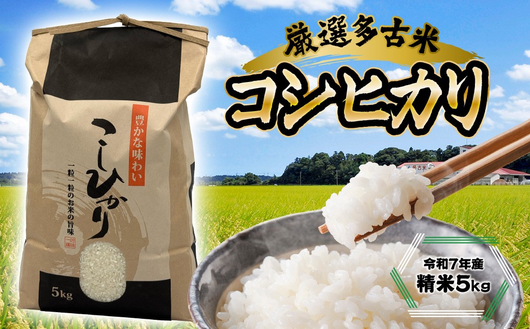 
                  厳選多古米コシヒカリ　精米5kg　令和7年産 TAKF034
                