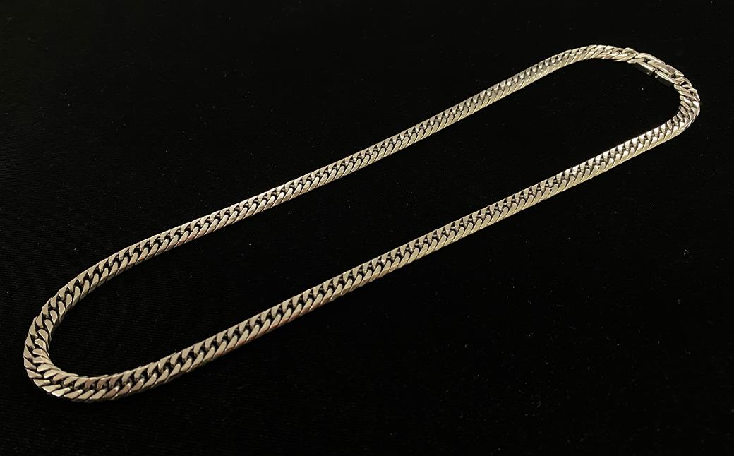 純チタン ネックレス 1.4Φ六面W喜平50cm【 チタン 純チタン 貴金属 ネックレス 高級 アクセサリー 高級アクセサリー 金属 ジュエリー 茨城県 つくば市 】