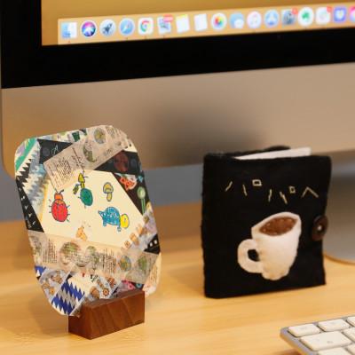 ふるさと納税 岡山市 木製ブロック カード・はがき立て 2個セット |  | 02