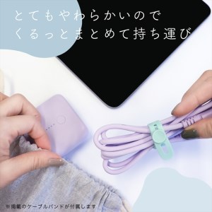 MOTTERU(モッテル) しなやかでやわらかい シリコンケーブル USB Type-A to Lightning 1m ２年保証（MOT-SCBALG100）ピスタチオ