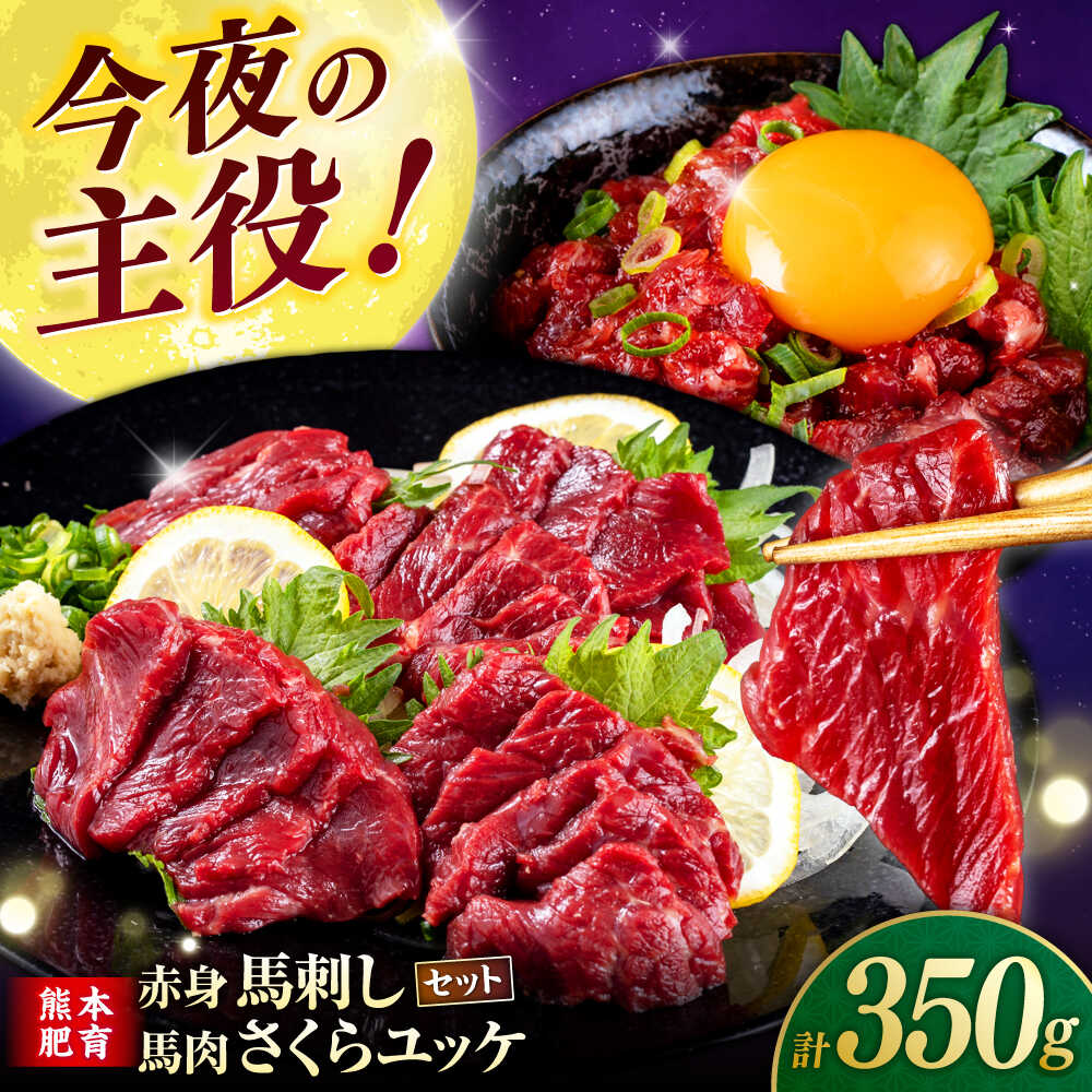 【ふるさと納税】赤身馬刺し・馬肉さくらユッケ セット 【合同会社　長岡フーズ】[ZFR029]