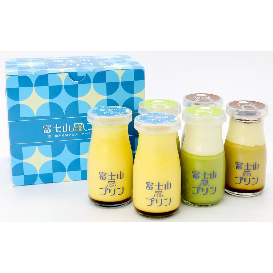 ＜フジノデリス＞富士山ルンルンプリン・抹茶・ティラミス各×2　計6本セット