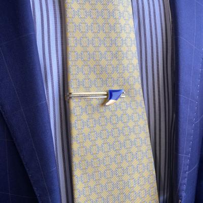 ふるさと納税 茅ヶ崎市 ArtOpus. ネクタイピン フィン  Dブルー 湘南 茅ヶ崎市 陶磁器 アートギフト |  | 01