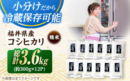 【令和6年産】福井県産こしひかり 300g(約2合) × 12パック / 米 精米 お米 小浜市 / シマダ農園 [BFAV002] 