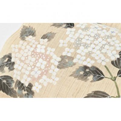 ふるさと納税 伊丹市 名古屋帯　麻　紫陽花柄　お仕立て上がり [54030297] |  | 02