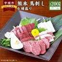 【ふるさと納税】 馬刺し 熊本馬刺し 4種盛り 約200g（赤身・コーネ・フタエゴ・上霜降り 各約50g×1個）馬肉 熊本馬刺し 生食 刺身 刺し身 生姜付き 醤油付き 食べ比べ セット お取り寄せグルメ 冷凍 熊本県 宇城市 送料無料