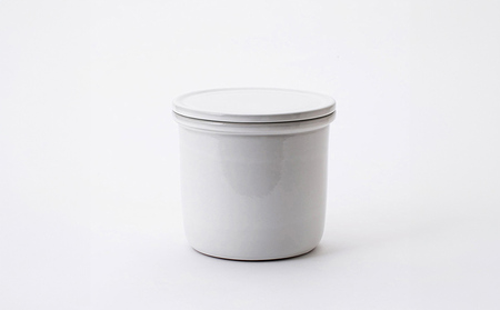 TOKONAME CROCK・3.8L・WHITE 甕 陶器 保存容器 蓋付き かめ 調味料 味噌 漬物 梅干し 発酵 匂い移りしにくい 色移りしにくい 仕込み容器 漬物容器 味噌作り 梅漬け 常滑焼