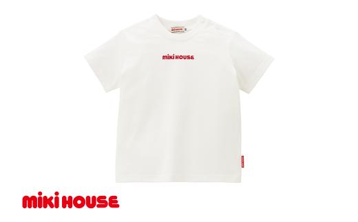 ミキハウス 丸ロゴ半袖Tシャツ 白－90cm （10-5229-577） 【 ミキハウス mikihouse 子供服 子ども服 半袖 Tシャツ シャツ 柔らかい 丈夫 長持ち 綿100％ シンプル 普段使い ギフト お祝い プレゼント ベビー キッズ 国産 日本製 安心 安全 】