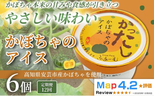 かぼちゃのアイス 100ml × 6個 12回定期便 アイスクリーム 人気  おやつ お菓子 アイスクリーム ファミリー おすすめ ご当地アイス アイス 高知県 かぼちゃ フレーバー スイーツ デザート ヘルシー 牛乳 ミルク 濃厚 手作り 話題 ユニーク 変わり種 ホームパーティー おもてなし 詰め合わせ 贈り物 贈答 ギフト プレゼント リピート ジェラート 安芸市 高知県