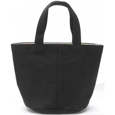 ふるさと納税 豊川市 三河木綿刺子織　sasicco　コールバッグ　黒