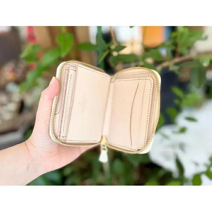革職人が作る本革コンパクトウォレット【グリーン】