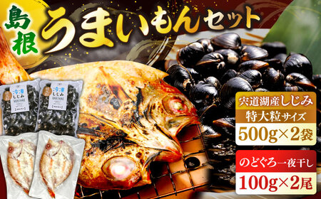 【先行予約】【2026年9月中旬以降順次発送】島根のうまいもんセット！宍道湖産冷凍大和しじみ　特大粒500g×2　山陰沖産のどぐろ一夜干し100g以上×2 島根県松江市/平野缶詰有限会社 [ALBZ031] しじみ