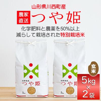 ふるさと納税 川西町 《先行受付》令和7年産　山形県産　つや姫　玄米　10kg