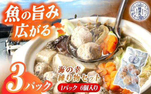 海の幸 練り物 セット 3パック｜ 魚 魚介 加工 加工品 練り物  鍋 料理 調理 冷凍 冷凍食品 海 幸 山口県 山口 平生町