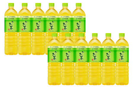 お～いお茶 緑茶 伊藤園 ＜1L×12本＞【2ケース】1回のみ