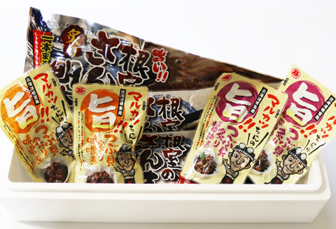 さんま明太・さんま生姜醤油煮・つぶ貝（醤油煮・味噌煮） A-93003