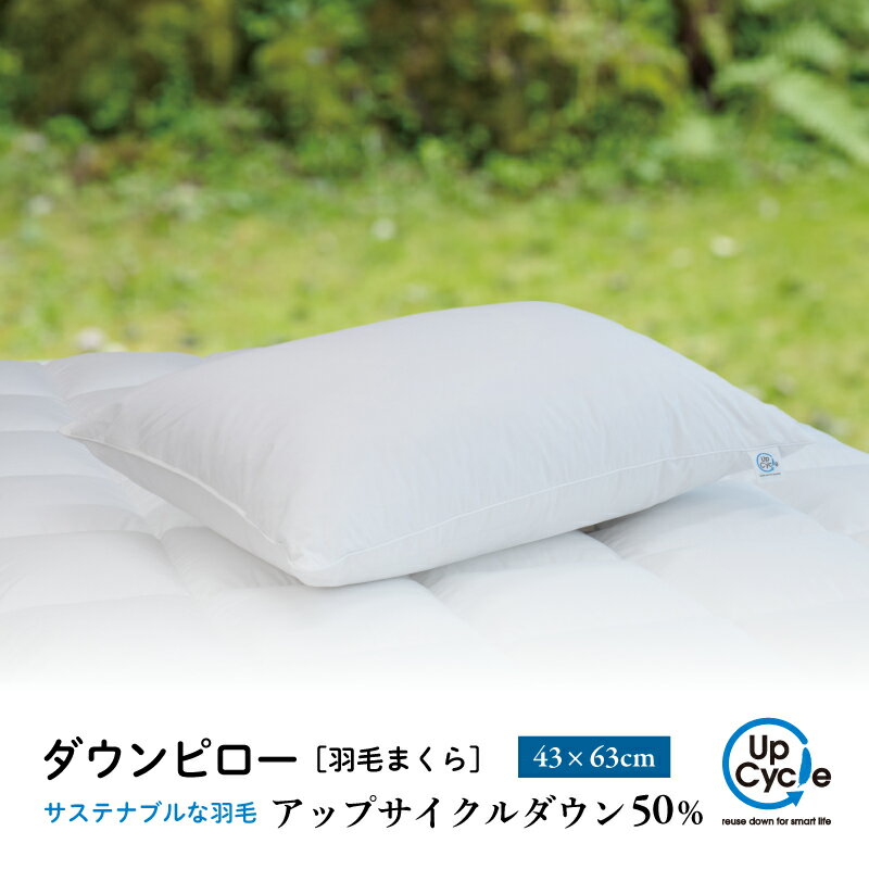【ふるさと納税】 【富士新幸謹製】 43×63cm ダウンピロー「サステナブルな羽毛」アップサイクルダウン羽毛枕 ※着日指定不可 ふるさと納税 まくら 枕 ダウンピロー 寝具 羽毛 ダウン ピロー 山梨県 道志村 送料無料 DSI003