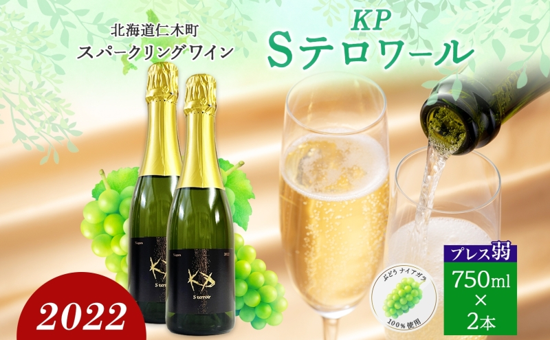 
北海道産 スパークリング ワイン 750ml 2本 KPワイン Sテロワール ぶどう ナイアガラ 葡萄 ブドウ 白ワイン 辛口 酒 お酒 贈答 贈り物 お祝い ギフト 記念日 送料無料
