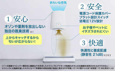 ペット想いの除菌脱臭機　QAIS-air-04A1J（空気清浄機） // 空気清浄機 除菌 壁掛け フィルター交換不要 脱臭機