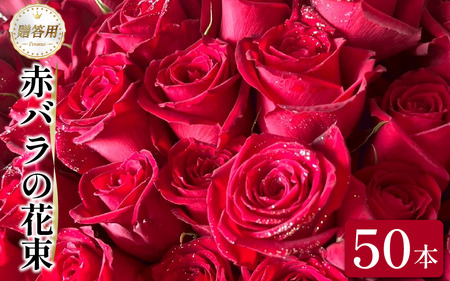 バラ 赤バラ の 花束 50本  バラ 薔薇 花束 