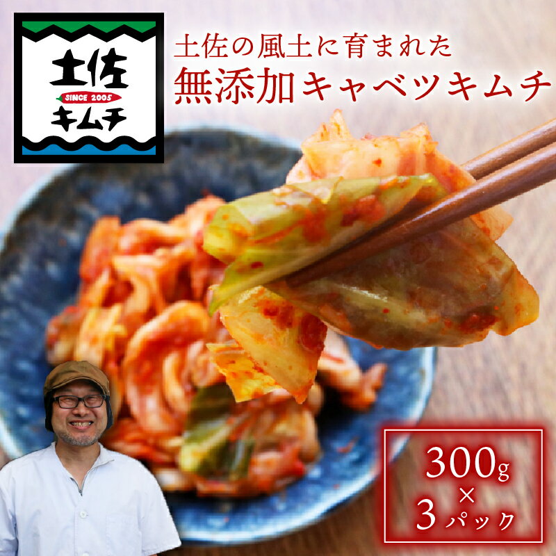 【ふるさと納税】 土佐キムチ キャベツ 300g×3パック 無添加 自然派 パリパリ キムチ 漬物 発酵 キャベツ キムチ 手作り てづくり 韓国 高知県 南国市