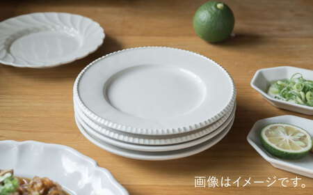 【波佐見焼】淵彫デルフト ミルク色 2枚セット 食器 皿【イロドリ】[KE51]