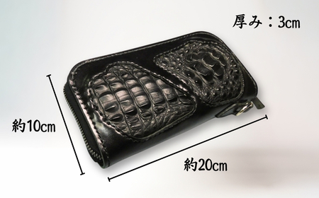 革財布【限定1点】＜ブラック＞ラウンドファスナータイプウォレット | 革財布 アレス 埼玉県 草加市