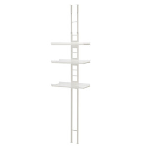 1本脚ですっきり置けるモダンランドリーラック 棚3段 幅60cm奥行31cm【ホワイト】_1904001013_03