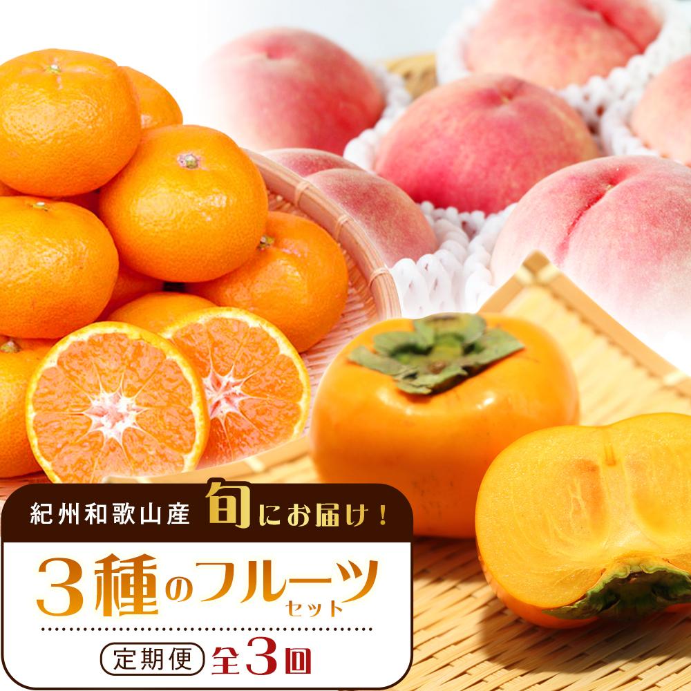 【ふるさと納税】紀州和歌山産旬のフルーツセット（桃・平核無柿・みかん）【UT60】 | フルーツ 果物 くだもの 食品 人気 おすすめ 送料無料 定期便