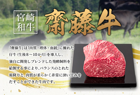 宮崎和牛『齋藤牛』特選肩ロース焼肉＆スライス 合計1kg【D117-60】