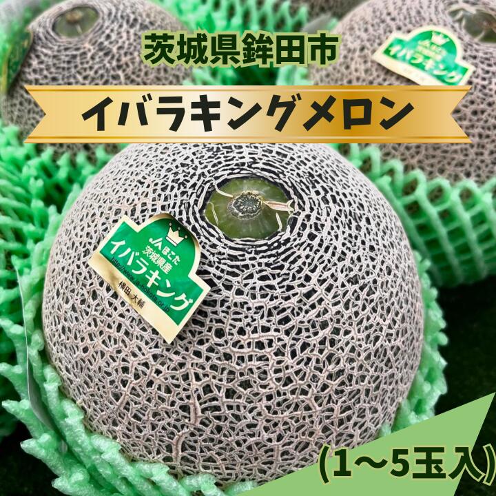 【ふるさと納税】メロン めろん 上品で爽やかな甘さ！イバラキングメロン(1〜5個入） 選べる内容量 さんて旬菜館