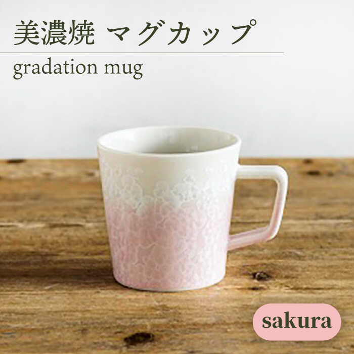 【ふるさと納税】＼美しく咲いた結晶釉のうつわ／【美濃焼】マグカップ gradation mug 『sakura』 器 コップ 食器 多治見市/柴田商店 [TAL005]
