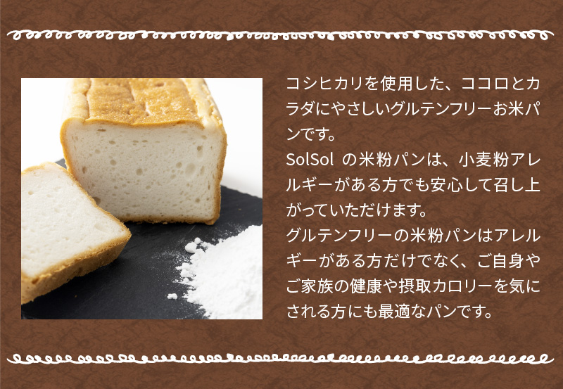 グルテンフリー 米粉食パン 窯出しコシヒカリ 2本　H083-017