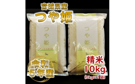 
令和5年産 つや姫 精米10kg(5kg×2) 宮城県産【1241455】
