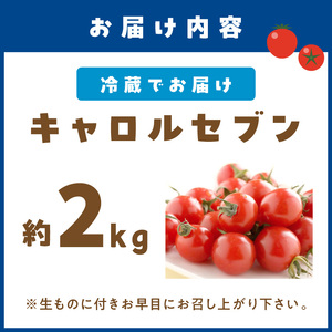 【0195-3】ミニトマト キャロルセブン 2kg【和歌山産】《先行予約》 ミニトマト