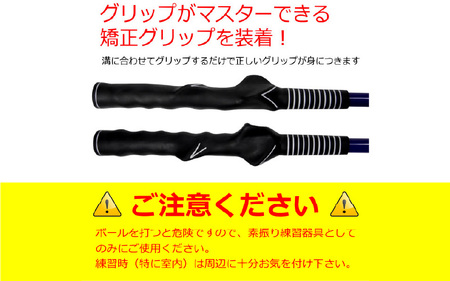 【右打ち用】(ブルー/REGULAR　モデルグリップ付)LAROUGE （ラルージュ）オンプレーンマスター練習器 - 重さとグリップを選べる素振り用アイアン