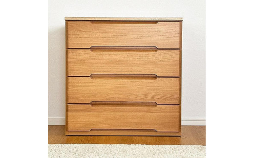 
                  74幅4段 チェスト ナチュラル ベージュ 衣類 収納 チェスト タンス たんす 桐材 天然木 国産 大川家具 完成品 大容量
                