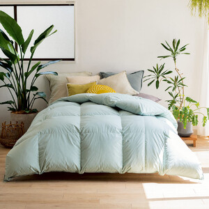 ≪シングルロング≫リサイクル羽毛掛け布団〈reumo〉　レギュラータイプ【サンドグリーン】_1143210631_01