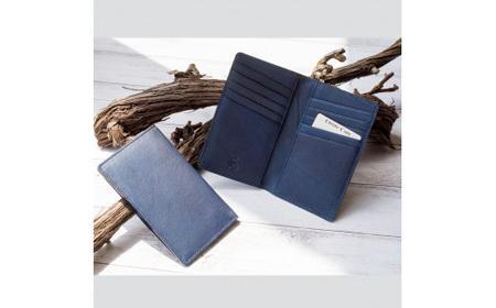 本革　藍染め　カードケース