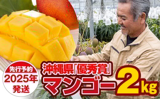 【2025年発送】芳醇な香り　とろける食感　沖縄県「優秀賞」マンゴー2kg