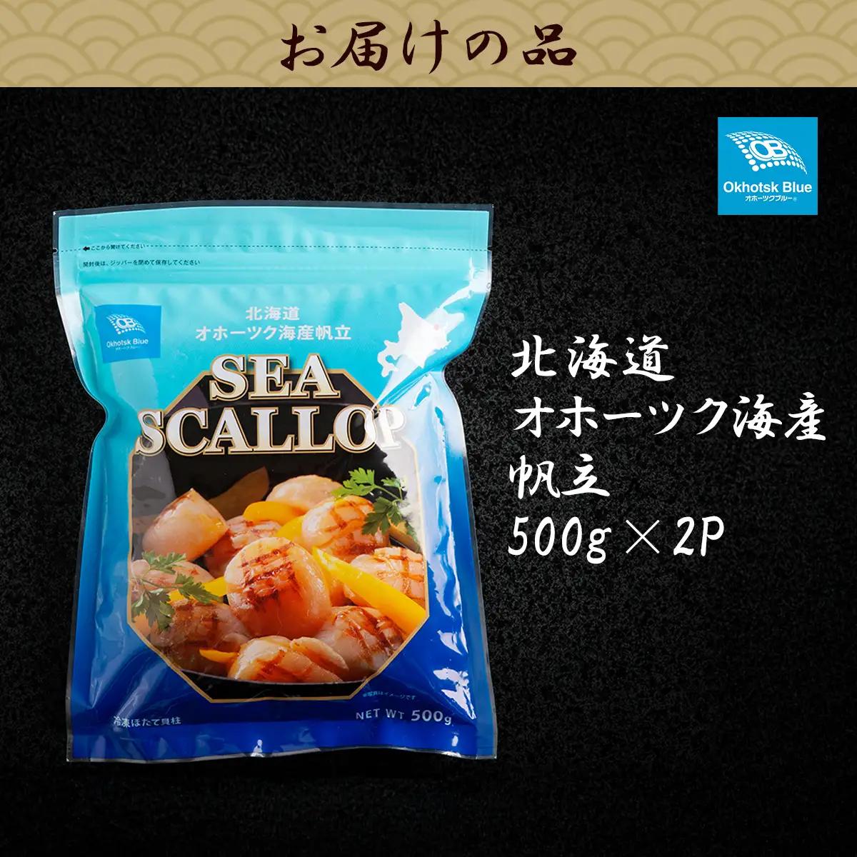 【ふるなびWEEK対象】北海道オホーツク海産帆立（500g × 2P） ABN004 | 帆立