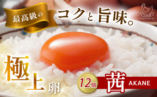 
贅沢な旨み! 美味しく 食べて 社会貢献 箱庭たまご「茜」 12個 真岡市 栃木県 送料無料
