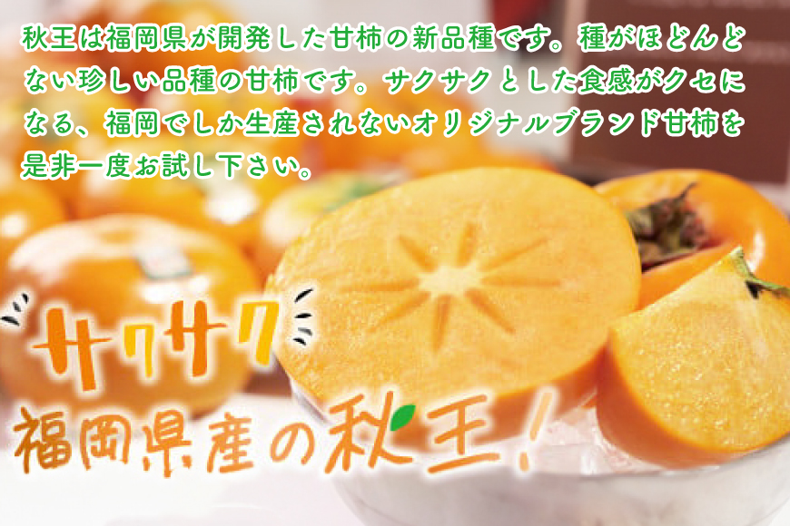 【期間限定発送】 柿 秋王 4-6玉 約 1.5kg [南国フルーツ 福岡県 宇美町 um40azo970028] 福岡県産 あきおう かき フルーツ 果物 くだもの 