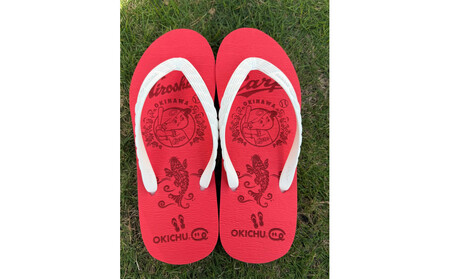 【24cm】プロ野球コラボ島ぞうり（広島カープ） |  沖縄 プロ野球 広島カープ 広島 カープ 島ぞうり 旅行 美浜 トラベル キャンプ 人気 おすすめ 北谷 ちゃたん おすすめ