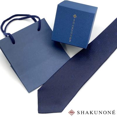 ふるさと納税 津山市 SHAKUNONE　ベーシックロゴネクタイ　深紺色