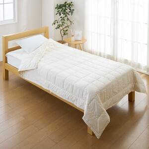 洗えるウール100％  羊毛肌掛け布団 シングル｜寝具 布団 掛け布団 肌掛け布団 シングル 夏用 通年 オールシーズン 1年中使える 洗える 洗濯可 ウール サテン 睡眠 快適 快眠 熟睡 泉大津 