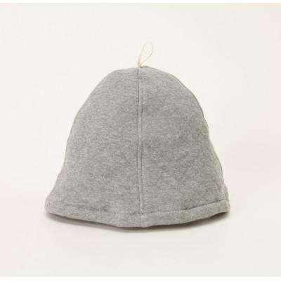 ふるさと納税 豊中市 【グレー】サウナハット　軽量キルト・オーガニックコットン混サウナハット