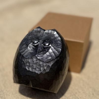 ふるさと納税 香川県 【香川漆器】手彫ペーパーウエイト　ふくろう